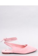 Wiązane baleriny z odkrytą piętą PIRSON PINK - Inello Inello