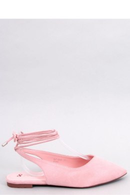 Wiązane baleriny z odkrytą piętą PIRSON PINK - Inello Inello