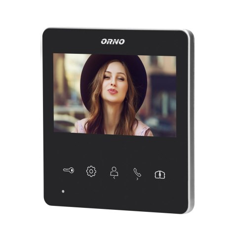 Zestaw wideodomofonowy 2-żyłowy bezsłuchawkowy, kolor, 4,3" LCD, z czytnikiem breloków zbliżeniowych, czarny, NAOS RFID Zestaw wideodomofonowy 2-żyłowy bezsłuchawkowy, kolor, 4,3" LCD, z czytnikiem breloków zbliżeniowych, czarny, NAOS RFID
