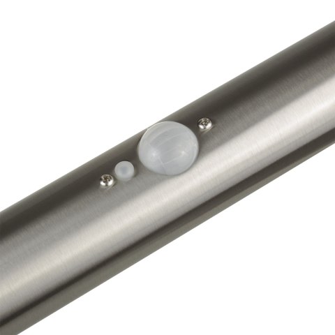 Solarna lampa LED Maclean, z czujnikiem, 3 tryby,wbijana, Li-ion 18650, IP44, 3,7V, 1200 mAh, Chrom matt, MCE465 C/M Solarna lampa LED Maclean, z czujnikiem, 3 tryby,wbijana, Li-ion 18650, IP44, 3,7V, 1200 mAh, Chrom matt, MCE465 C/M