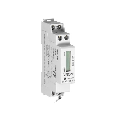 1-fazowy wskaźnik zużycia energii elektrycznej, 40A, wyjście impulsowe, 1 moduł, DIN TH-35mm 1-fazowy wskaźnik zużycia energii elektrycznej, 40A, wyjście impulsowe, 1 moduł, DIN TH-35mm