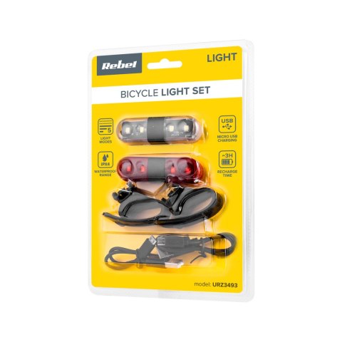 Komplet świateł do roweru ( z przewodem USB) Komplet świateł do roweru ( z przewodem USB)
