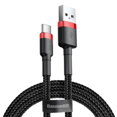 Kabel usb na usb-c baseus cafule 2a 3m czerwono-czarny Kabel usb na usb-c baseus cafule 2a 3m czerwono-czarny