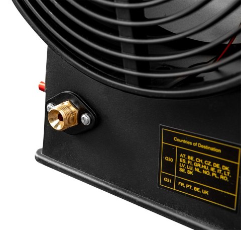 Nagrzewnica gazowa 30kW, wersja na akumulator 18V, bez akumulatora Nagrzewnica gazowa 30kW, wersja na akumulator 18V, bez akumulatora