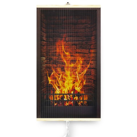 Grzejnik na podczerwień - giętki panel grzewczy 430W TRIO wzór 1 kominek, wymiary 100x57cm z regulatorem Grzejnik na podczerwień - giętki panel grzewczy 430W TRIO wzór 1 kominek, wymiary 100x57cm z regulatorem
