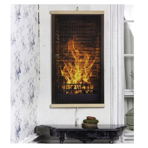 Grzejnik na podczerwień - giętki panel grzewczy 430W TRIO wzór 1 kominek, wymiary 100x57cm z regulatorem Grzejnik na podczerwień - giętki panel grzewczy 430W TRIO wzór 1 kominek, wymiary 100x57cm z regulatorem
