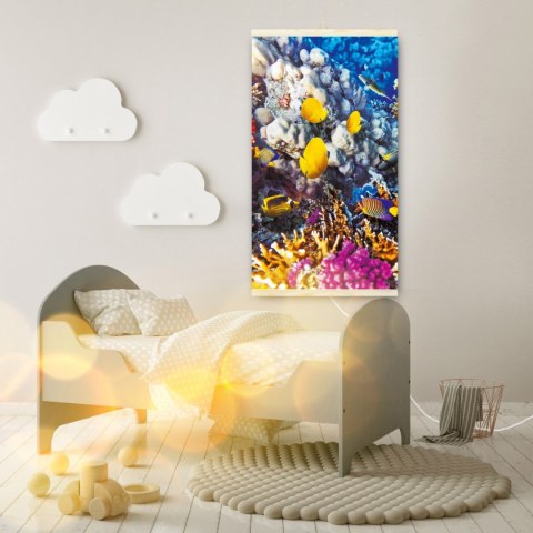 Grzejnik na podczerwień - giętki panel grzewczy 430W TRIO wzór 1 kominek, wymiary 100x57cm z regulatorem Grzejnik na podczerwień - giętki panel grzewczy 430W TRIO wzór 1 kominek, wymiary 100x57cm z regulatorem