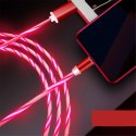 KK21W Magnetyczny kabel 3 w 1 led red