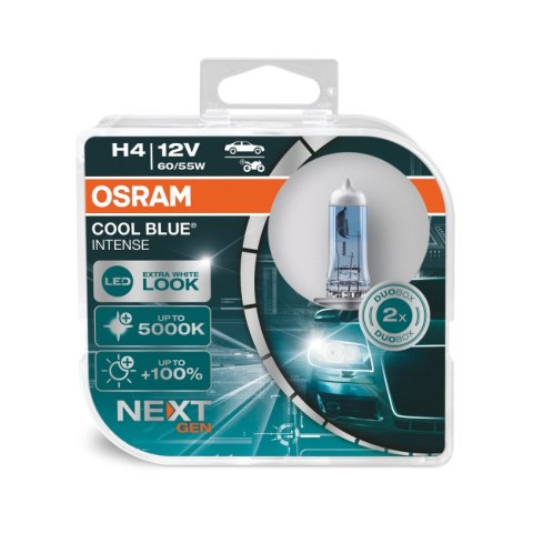 Żarówki halogenowe osram h4 12v 60/55w p43t cool blue next gen 5000k / 2 szt. Żarówki halogenowe osram h4 12v 60/55w p43t cool blue next gen 5000k / 2 szt.