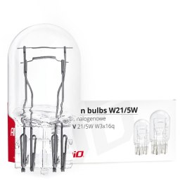 Żarówki halogenowe t20 w21/5w w3x16q 10 szt. amio-02552