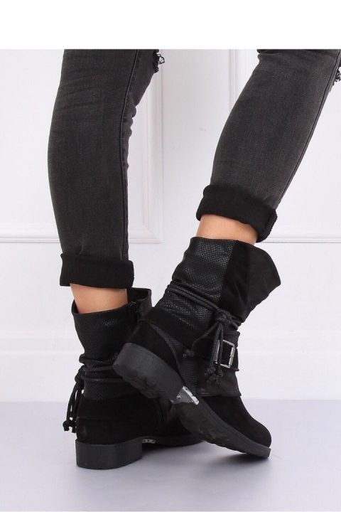 BOTKI MILITARNE CZARNE 201802-11B BLACK - Inello Inello BOTKI MILITARNE CZARNE 201802-11B BLACK - Inello Inello