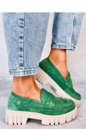 Mokasyny na platformie CHANDRA GREEN - Inello Inello