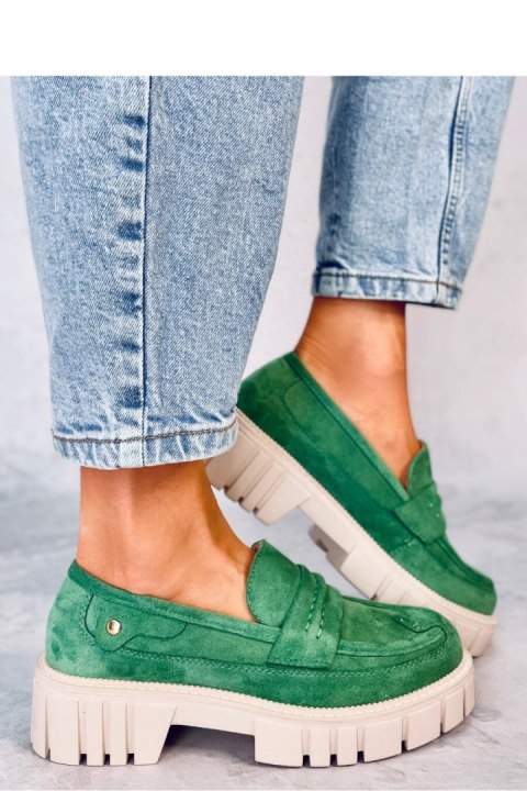 Mokasyny na platformie CHANDRA GREEN - Inello Inello Mokasyny na platformie CHANDRA GREEN - Inello Inello