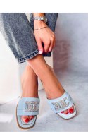 Sandał Klapki z cyrkoniami MILLE BLUE - Inello Inello