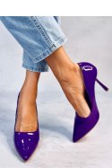 Szpilki damskie lakierowane ANIKA PURPLE - Inello Inello