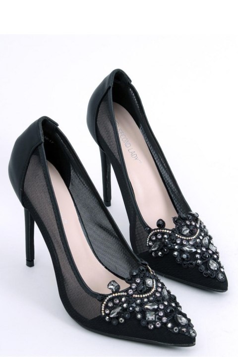 Szpilki damskie z kamieniami MONROE BLACK - Inello Inello Szpilki damskie z kamieniami MONROE BLACK - Inello Inello