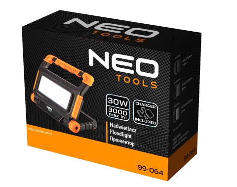 Naświetlacz akumulatorowy 3000 lm SMD LED Naświetlacz akumulatorowy 3000 lm SMD LED