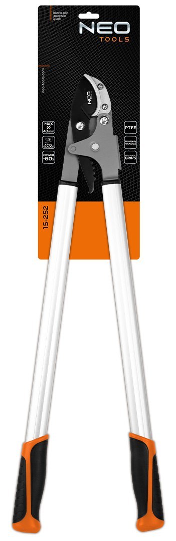 Kowadełkowy sekator do gałęzi 765 mm, zakres do 40 mm, przekładnia zwiększająca siłę nacisku o 60% Kowadełkowy sekator do gałęzi 765 mm, zakres do 40 mm, przekładnia zwiększająca siłę nacisku o 60%