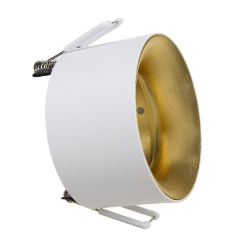 Oprawa podtynkowa / tuba Maclean, punktowa, okrągła, aluminiowa, GU5.3, 70x40mm, kolor biały/złoty, MCE457 W/G Oprawa podtynkowa / tuba Maclean, punktowa, okrągła, aluminiowa, GU5.3, 70x40mm, kolor biały/złoty, MCE457 W/G