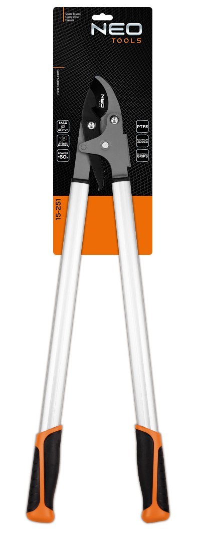 Sekator do gałęzi by-pass 765 mm, zakres do 40 mm, przekładnia zwiększajaca siłe nacisku o 60% Sekator do gałęzi by-pass 765 mm, zakres do 40 mm, przekładnia zwiększajaca siłe nacisku o 60%