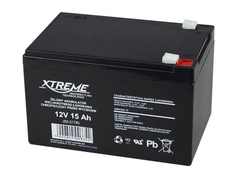 82-217# Akumulator żelowy 12v 15ah xtreme 82-217# Akumulator żelowy 12v 15ah xtreme