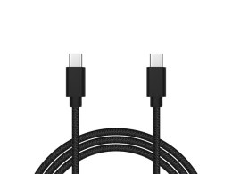 66-155# Przyłącze usb-c - usb-c 2.0 1,0m czarne plecionka