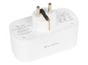 72-072# Inteligentne gniazdko podwójne sterowane wifi tuya białe
