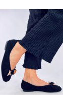 Baleriny ze złotym misiem CRANNY BLACK - Inello Inello