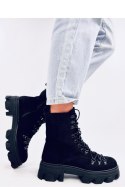 Botki sznurowane workery CONOR BLACK - Inello Inello
