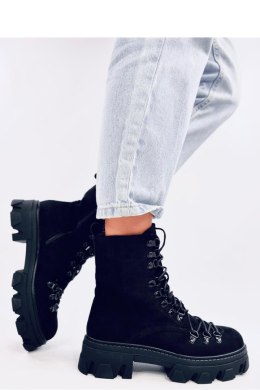 Botki sznurowane workery CONOR BLACK - Inello Inello