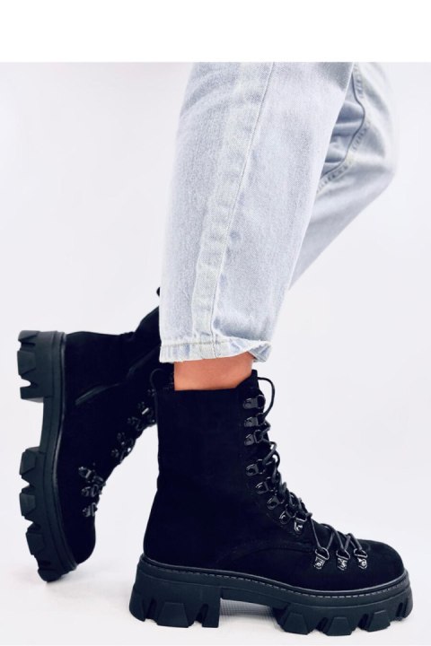 Botki sznurowane workery CONOR BLACK - Inello Inello Botki sznurowane workery CONOR BLACK - Inello Inello