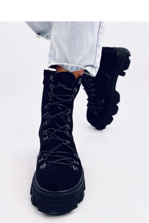 Botki sznurowane workery CONOR BLACK - Inello Inello Botki sznurowane workery CONOR BLACK - Inello Inello