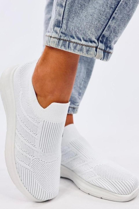 Buty skarpetkowe wsuwane GROPPI WHITE - Inello Inello Buty skarpetkowe wsuwane GROPPI WHITE - Inello Inello
