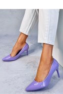 Czółenka na szpilce lakierowane CHARLOTTE PURPLE - Inello Inello