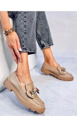 Mokasyny ze złotym misiem HONEY KHAKI - Inello Inello