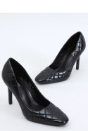 SZPILKI DAMSKIE PIKOWANE CZARNE LE082P BLACK - Inello Inello