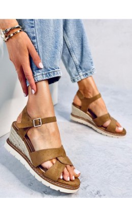 Sandał Espadryle na koturnie SERMON KHAKI - Inello Inello