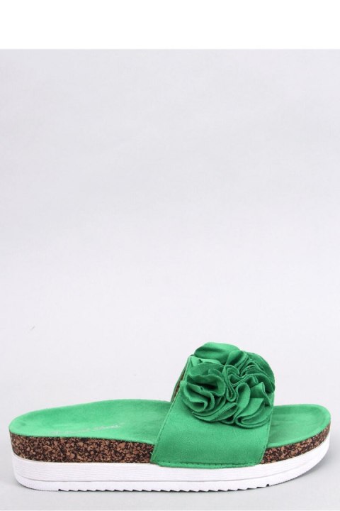 Sandał Klapki z kwiatami RIZZO GREEN - Inello Inello Sandał Klapki z kwiatami RIZZO GREEN - Inello Inello