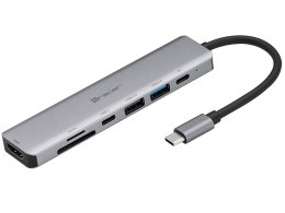 ADAPTER TRACER A-2, USB Type-C z czytnikiem kart, HDMI 4K, USB 3.0, PDW 60W