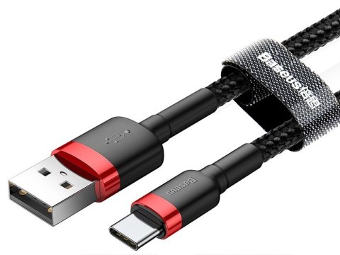 BASEUS Kabel USB Type C 2m (CATKLF-C91) Black+Red BASEUS Kabel USB Type C 2m (CATKLF-C91) Black+Red
