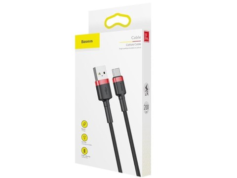 BASEUS Kabel USB Type C 2m (CATKLF-C91) Black+Red BASEUS Kabel USB Type C 2m (CATKLF-C91) Black+Red