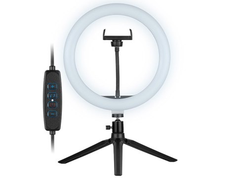 Lampa pierścieniowa TRACER RING 26cm z mini statywem Lampa pierścieniowa TRACER RING 26cm z mini statywem
