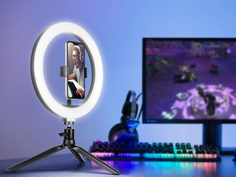 Lampa pierścieniowa TRACER RING 26cm z mini statywem Lampa pierścieniowa TRACER RING 26cm z mini statywem
