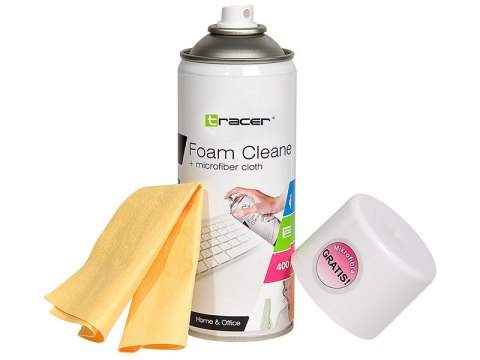 Pianka czyszcząca TRACER Plastic 400 ml + microfibre Pianka czyszcząca TRACER Plastic 400 ml + microfibre
