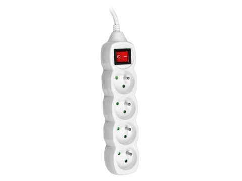Przedłużacz TRACER PowerCord 3,0m (4 gniazda, wyłącznik, white) Przedłużacz TRACER PowerCord 3,0m (4 gniazda, wyłącznik, white)