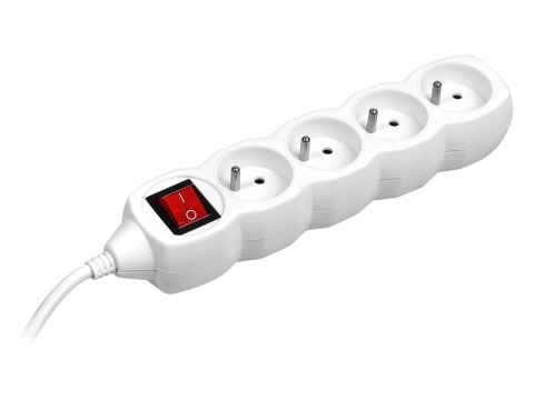 Przedłużacz TRACER PowerCord 3,0m (4 gniazda, wyłącznik, white) Przedłużacz TRACER PowerCord 3,0m (4 gniazda, wyłącznik, white)