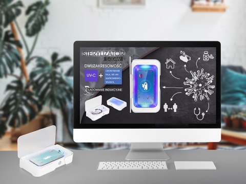 Wielofunkcyjne urządzenie do sterylizacji światłem UV z ładowaniem bezprzewodowym do smartfonów S-004W Wielofunkcyjne urządzenie do sterylizacji światłem UV z ładowaniem bezprzewodowym do smartfonów S-004W