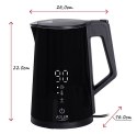 AD 1345 black Czajnik metalowy led z regulacją temperatury 1,7l strix