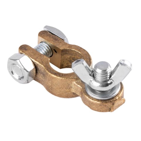 Klema akumulatora mosiężna motyl 600amp minus amio-01661mot Klema akumulatora mosiężna motyl 600amp minus amio-01661mot