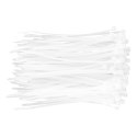 Opaski zaciskowe 2.5 x 100 mm, 100 szt., białe